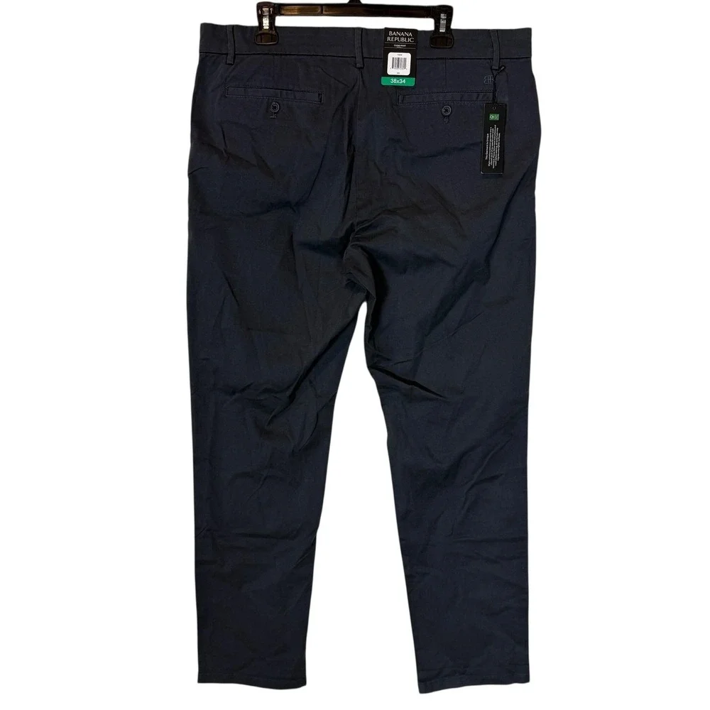 Banana Republic Pants Mens 38x34 Gray Slim Fit‎ Chino Tapered Stretch Casual NWT